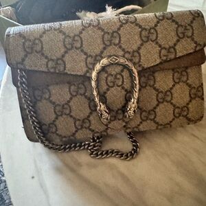 Gucci Beige and Brown GG Shoulder Bag